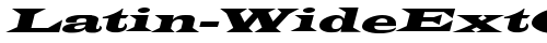 Latin-WideExtObl-Normal Regular free truetype font