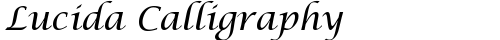 Lucida Calligraphy Italic font TrueType gratuito