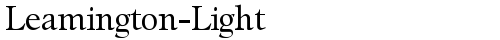 Leamington-Light Regular free truetype font