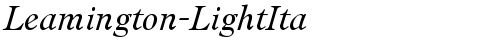 Leamington-LightIta Regular truetype font