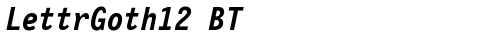 LettrGoth12 BT Bold Italic truetype font