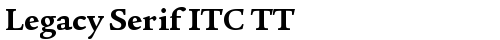 Legacy Serif ITC TT Bold font TrueType