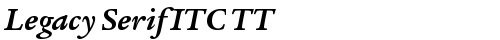 Legacy Serif ITC TT Bold Italic font TrueType