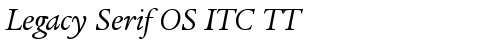 Legacy Serif OS ITC TT BookIta truetype шрифт бесплатно