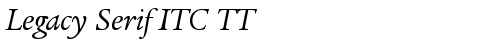 Legacy Serif ITC TT Italic truetype font