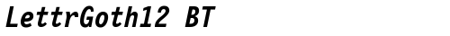 LettrGoth12 BT Bold Italic TrueType police