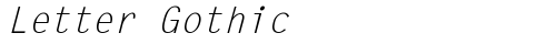 Letter Gothic Italic truetype font