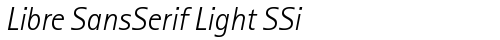 Libre SansSerif Light SSi Italic truetype шрифт бесплатно