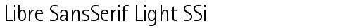 Libre SansSerif Light SSi Light truetype font