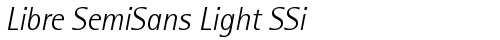 Libre SemiSans Light SSi Italic truetype font