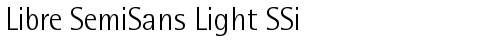 Libre SemiSans Light SSi Light truetype font