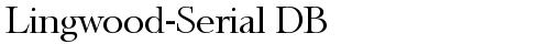 Lingwood-Serial DB Regular truetype font