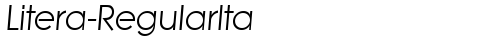 Litera-RegularIta Regular truetype font