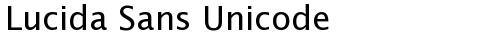 Lucida Sans Unicode Regular font TrueType