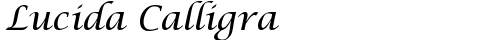 Lucida Calligra Regular font TrueType gratuito