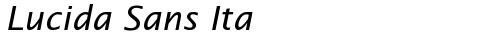 Lucida Sans Ita Regular free truetype font