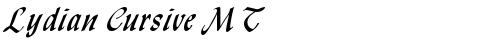 Lydian Cursive MT Regular TrueType-Schriftart