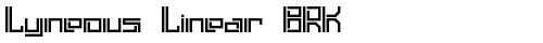 Lyneous Linear BRK Regular truetype font