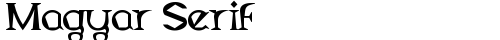 Magyar Serif Regular truetype шрифт