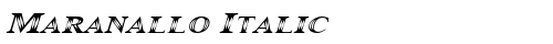Maranallo Italic Regular truetype шрифт