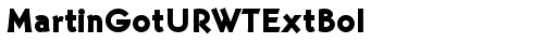 MartinGotURWTExtBol Regular truetype font