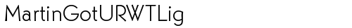 MartinGotURWTLig Regular truetype font