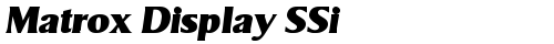 Matrox Display SSi Italic truetype шрифт бесплатно