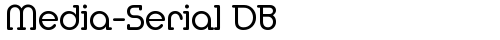 Media-Serial DB Regular truetype font