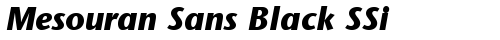 Mesouran Sans Black SSi Bold Italic Truetype-Schriftart kostenlos
