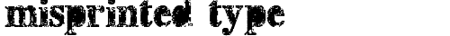 misprinted type Eroded truetype шрифт