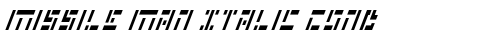 Missile Man Italic Cond Italic free truetype font