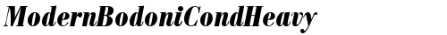ModernBodoniCondHeavy Italic Truetype-Schriftart kostenlos