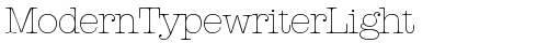 ModernTypewriterLight Regular truetype font