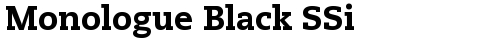 Monologue Black SSi Bold truetype font