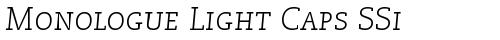 Monologue Light Caps SSi Normal truetype font