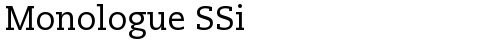 Monologue SSi Regular truetype шрифт