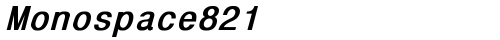 Monospace821 Bold Italic truetype шрифт