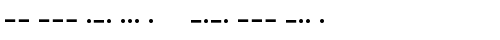 Morse Code Regular truetype font