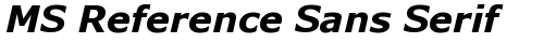 MS Reference Sans Serif Bold Italic truetype fuente gratuito