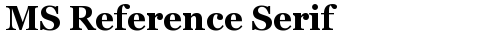 MS Reference Serif Bold TrueType-Schriftart