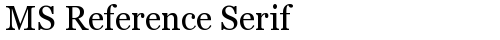 MS Reference Serif Regular font TrueType