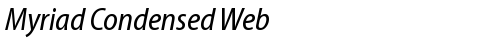 Myriad Condensed Web Italic font TrueType