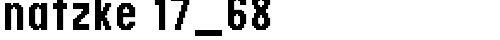 natzke 17_68 Regular truetype font