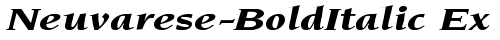 Neuvarese-BoldItalic Ex Regular truetype font