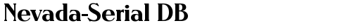 Nevada-Serial DB Bold truetype font