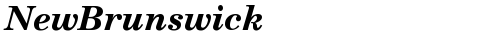 NewBrunswick Bold Italic TrueType-Schriftart