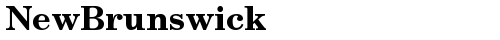 NewBrunswick Bold font TrueType