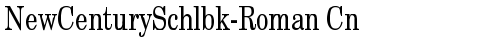 NewCenturySchlbk-Roman Cn Regular truetype font