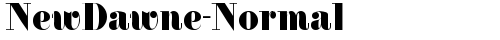 NewDawne-Normal Regular truetype font