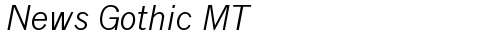 News Gothic MT Italic truetype шрифт